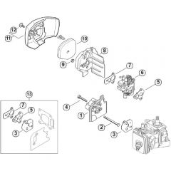 Genuine Stihl HS46 / E - Spacer Flange, Air Filter