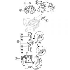 Genuine Stihl HS81 TC-E / B - Ignition System, Clutch