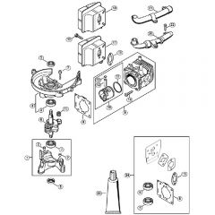 Genuine Stihl HS82 R / A - Crankcase, Cylinder