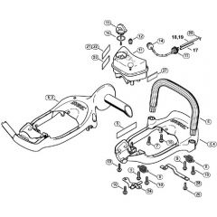 Genuine Stihl HS86 R / H - Handle Frame, Fuel Tank