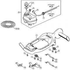 Genuine Stihl HS87 R / G - Handle Frame, Fuel Tank