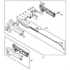 Genuine Stihl HS87 T / J - Control handle HS 87 (41.2018)