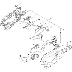 Stihl HSA130R - Control Handle - Parts Diagram