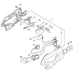 Stihl HSA130T - Control Handle - Parts Diagram