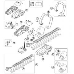 Genuine Stihl HSA45 / A - Handle Housing, Battery, Electric Motor