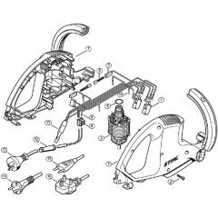 Genuine Stihl HSE51 / A - Motor Housing, Electric Motor