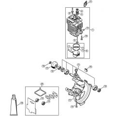 Genuine Stihl HT100 / A - Cylinder, Engine pan