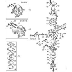 Genuine Stihl HT100 / G - Carburetor C1Q-S174, C1Q-S131