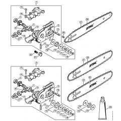 Genuine Stihl HT100 / O - Gear head (38.2016)