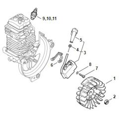 Stihl HT105 - Ignition System - Parts Diagram