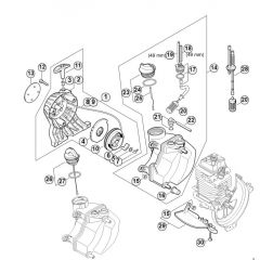 Genuine Stihl HT130 / C - Rewind starter, Fuel tank