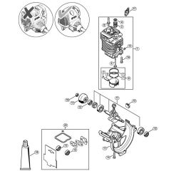 Genuine Stihl HT131 / H - Cylinder, Engine pan  5 08 571 577