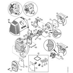 Genuine Stihl HT131 / L - Muffler, Air filter  5 08 571 577