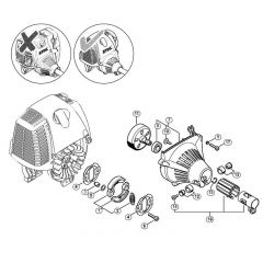 Genuine Stihl HT131 / N - Clutch, Fan housing  5 08 571 577