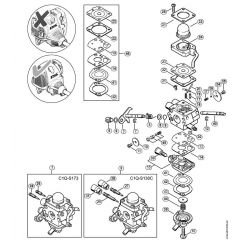 Genuine Stihl HT131 / O - Carburetor C1Q-S173, C1Q-S130  5 08 571 577