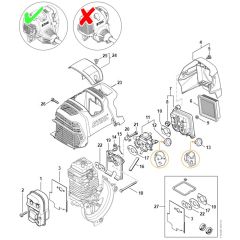 Stihl HT132 - Muffler, Air Filter - Parts Diagram