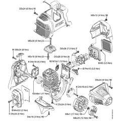 Stihl HT132 - Tightening Torques - Parts Diagram