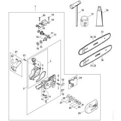 Stihl HT134 - Gear Head - Parts Diagram