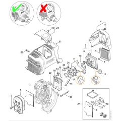 Stihl HT134 - Muffler, Air Filter - Parts Diagram