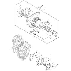 Stihl HT135 - Clutch, Fan Housing - Parts Diagram