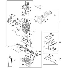 Stihl HT135 - Engine Ø 43 Mm - Parts Diagram