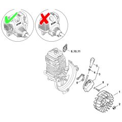 Stihl HT135 - Ignition System - Parts Diagram