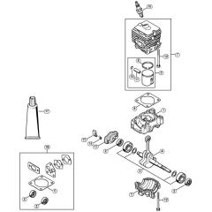 Genuine Stihl HT56 C-E / A - Crankcase, Cylinder