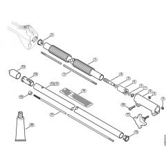 Genuine Stihl HT56 C-E / J - Drive tube assembly