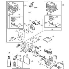 Genuine Stihl HT70 / A - Crankcase, Cylinder