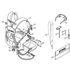 Genuine Stihl HT70 / AJ - Tools, Full harness