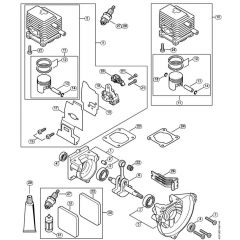 Genuine Stihl HT70 K / A - Crankcase, Cylinder