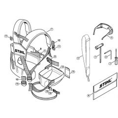 Genuine Stihl HT70 K / AJ - Tools, Full harness