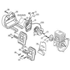 Genuine Stihl HT70 K / B - Rewind starter, Muffler