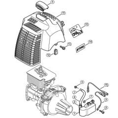 Genuine Stihl HT73 / D - Ignition system, Shroud