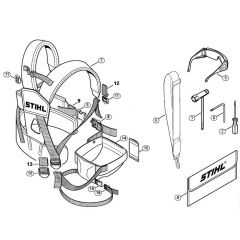 Genuine Stihl HT75 / AJ - Tools, Full harness