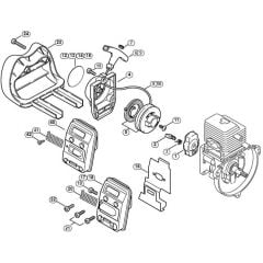 Genuine Stihl HT75 / B - Rewind starter, Muffler