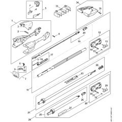 Stihl HTA50.0 - Handle Housing, Drive Tube Assembly - Parts Diagram