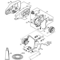 Genuine Stihl HTA65 / C - Motor housing, Electric motor, Oil tank