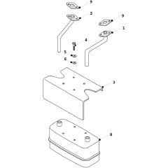 Countax K12.5 K15 - - 16 Twin Cylinder Exhaust System