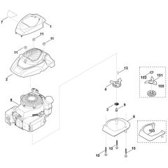 Viking LB540.1 - Engine - Parts Diagram