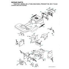 Husqvarna Lt1536 - Chassis & Enclosures