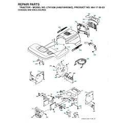 Husqvarna Lth1536 - Chassis & Enclosures