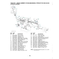 Husqvarna Lth1538 - Steering