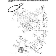 McCulloch M13597HRB - 96061028900 - 2010-01 - Drive Parts Diagram