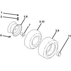 McCulloch M13597HRB - 96061028900 - 2010-01 - Wheels and Tyres Parts Diagram