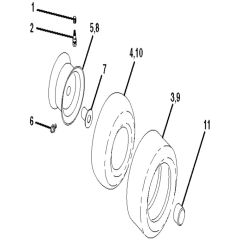 McCulloch M13597RB - 96061029100 - 2010-07 - Wheels and Tyres Parts Diagram