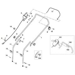 Viking MA400 - Handle - Parts Diagram