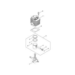 Cylinder, Piston, Crankshaft