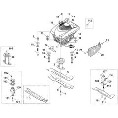 Viking MB455 - Engine - Blade - Parts Diagram