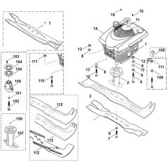 Viking MB505 - Engine - Blade - Parts Diagram